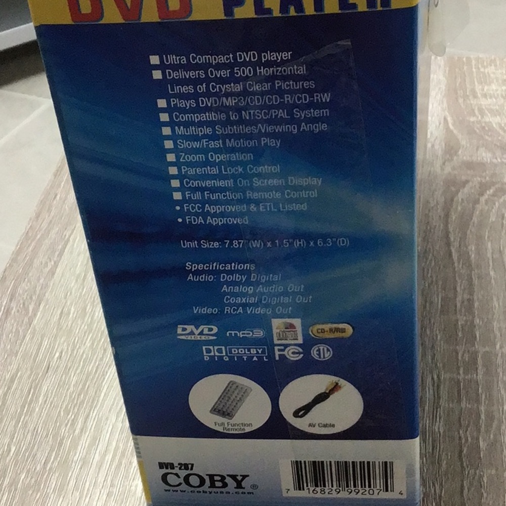 NEW COBY ULTRA COMPACT DVD PLAYER/CD/MP3PLAYER - Picture 6 of 14